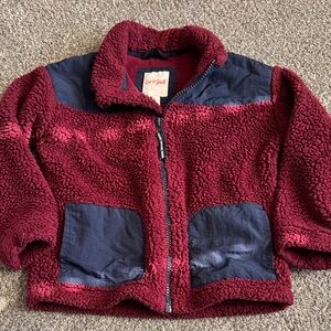 Cat & Jack Burgundy and Navy Kids Puffer Jacket